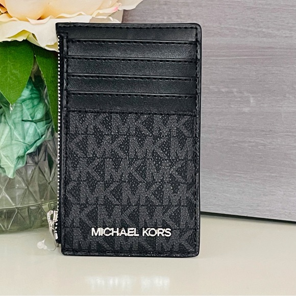 Michael Kors medium logo black card case - Picture 1 of 6